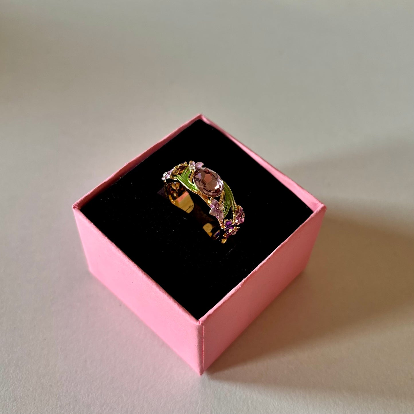 Lavender Stone Adjustable Ring