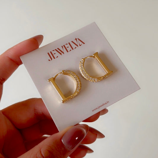 Sparkle half-circle Hoops