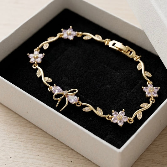 Crystal Bow Bracelet