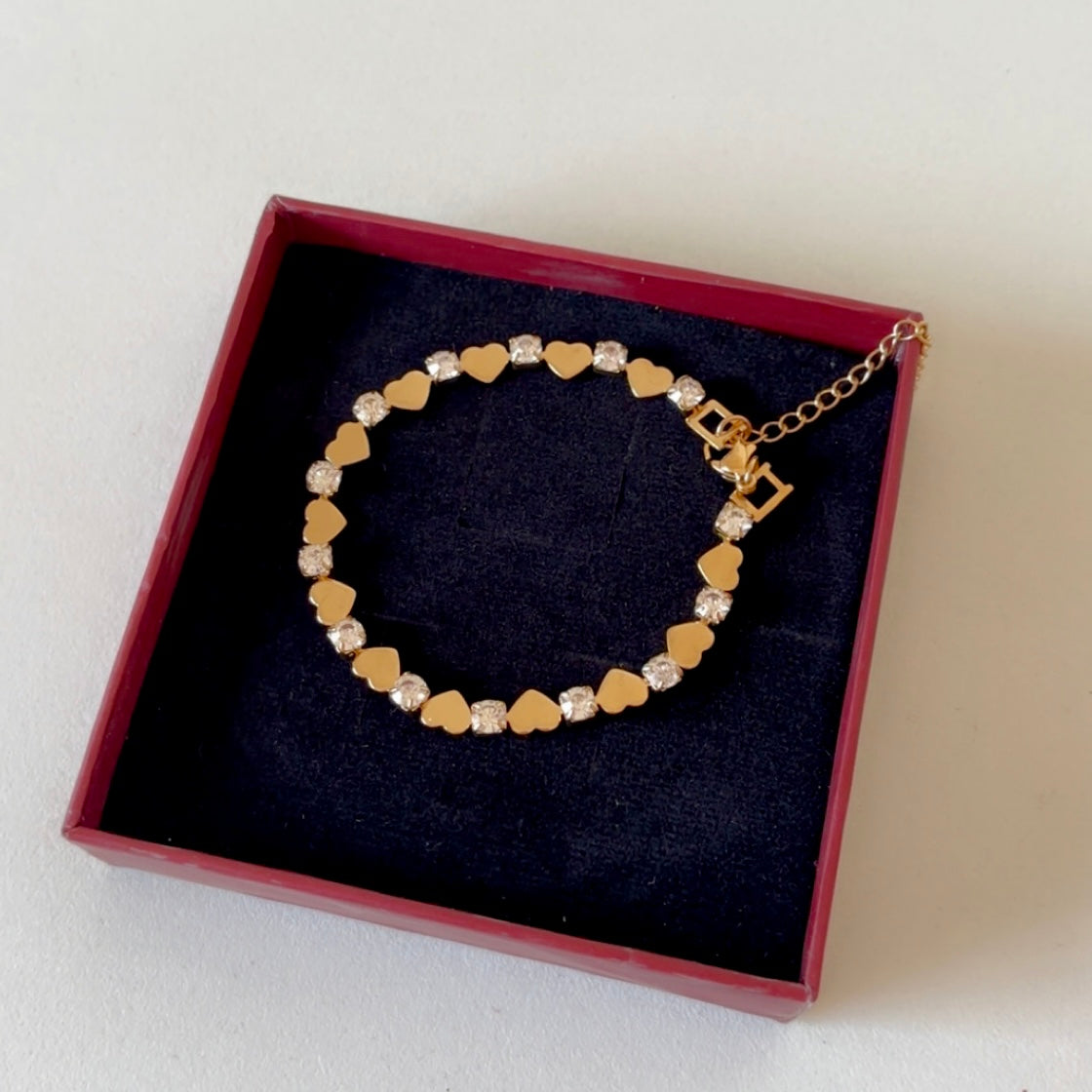 Hearts all over diamond bracelet