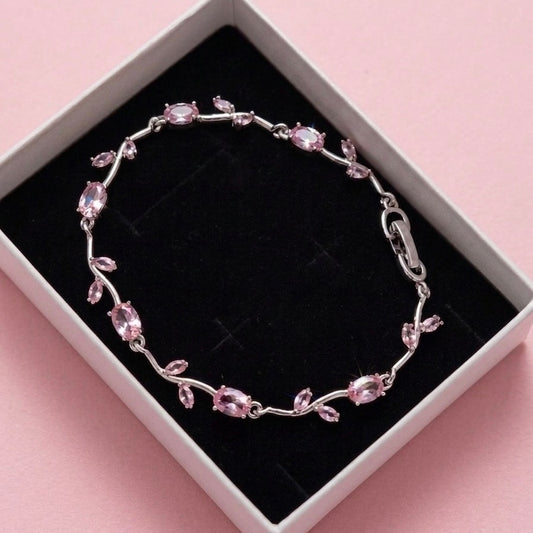 Silver Blush Tulip Bracelet