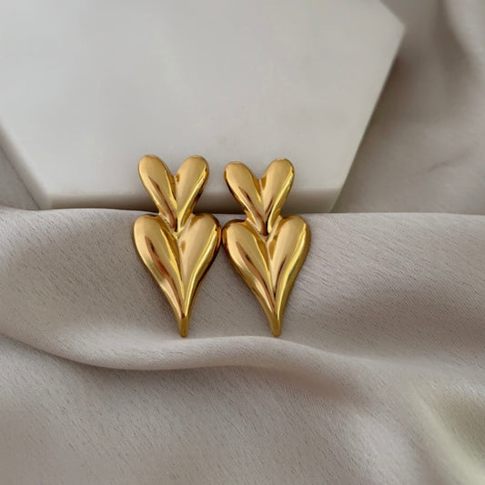 Double Heart Earrings