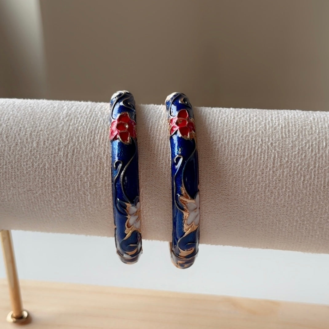 Royal blue bangles (set of 2) standard size slim-medium wrist