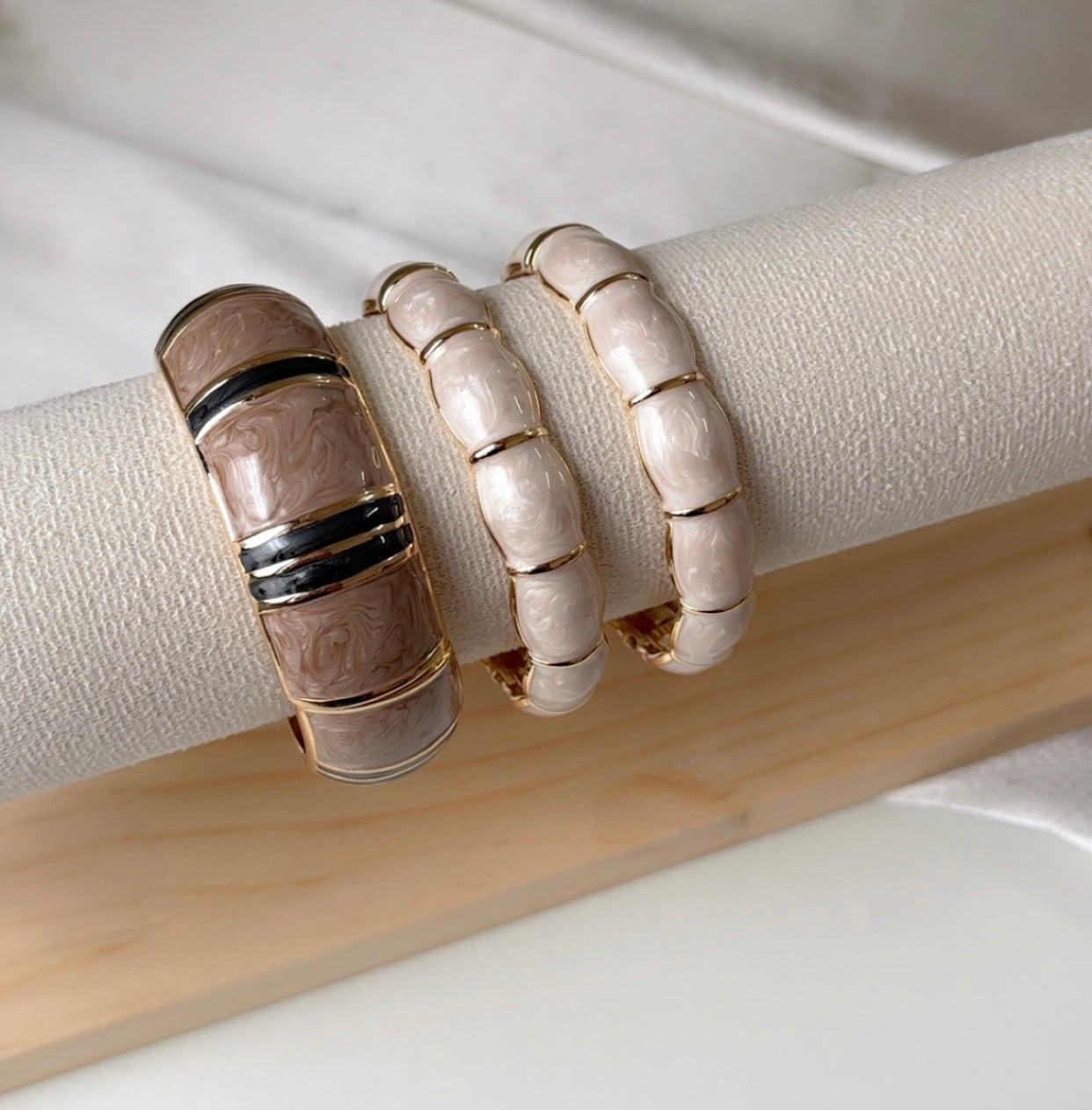 Brown Sugar Dream Stack (set of 3) standard size for medium wrist