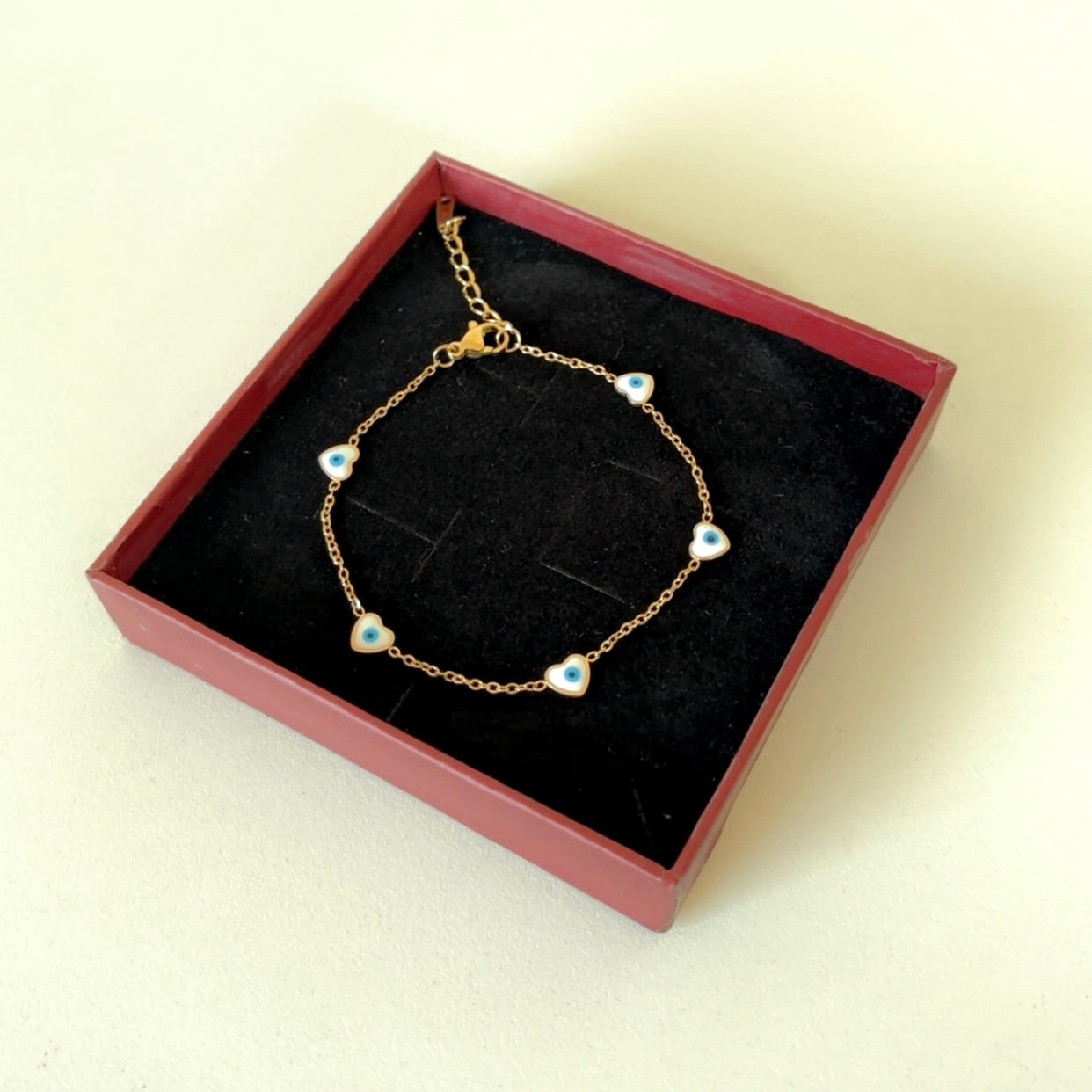 Evil Eye white hearty bracelet (hot-selling)