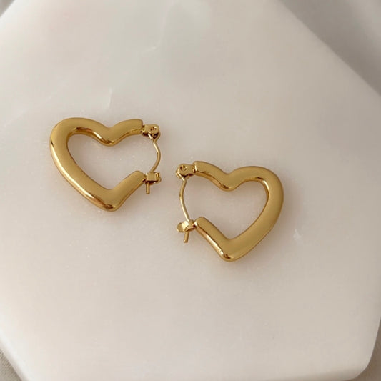 Heart Hoop Earrings