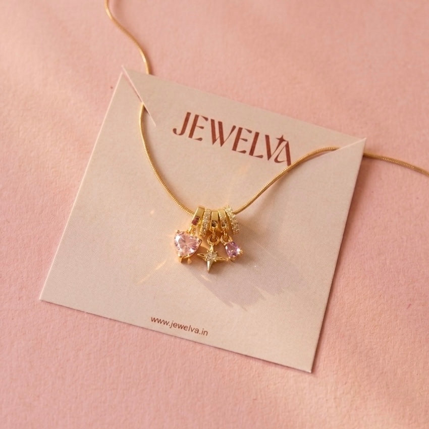 Golden Blush Sparkle Necklace