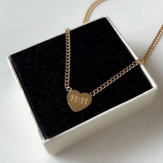 11:11 Heart Necklace