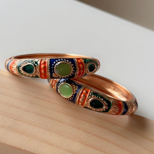 Tropical bangles (set of 2) slim-medium wrist