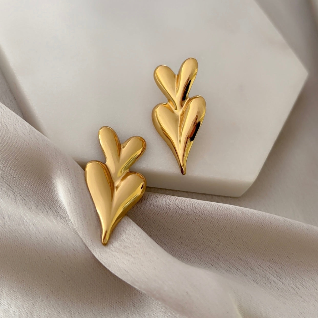 Double Heart Earrings