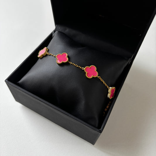 Pink Clover Bracelet