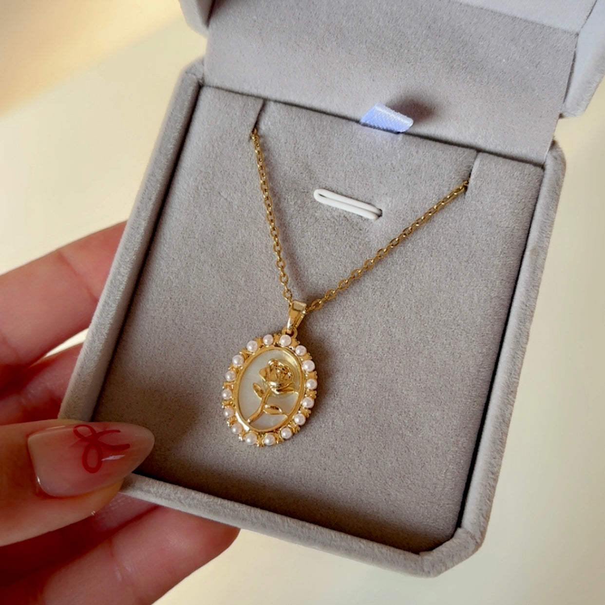 Golden Rose Necklace
