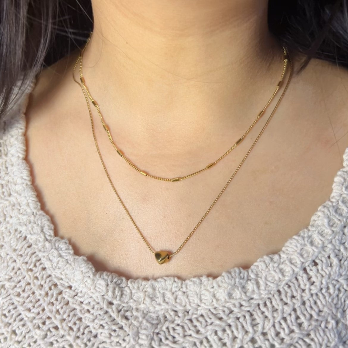Double Date (two Layered Necklace)