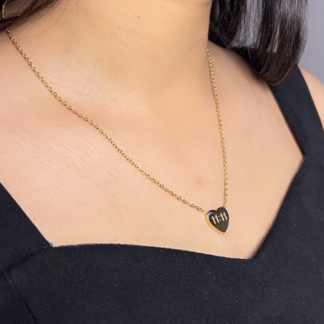 11:11 Heart Necklace