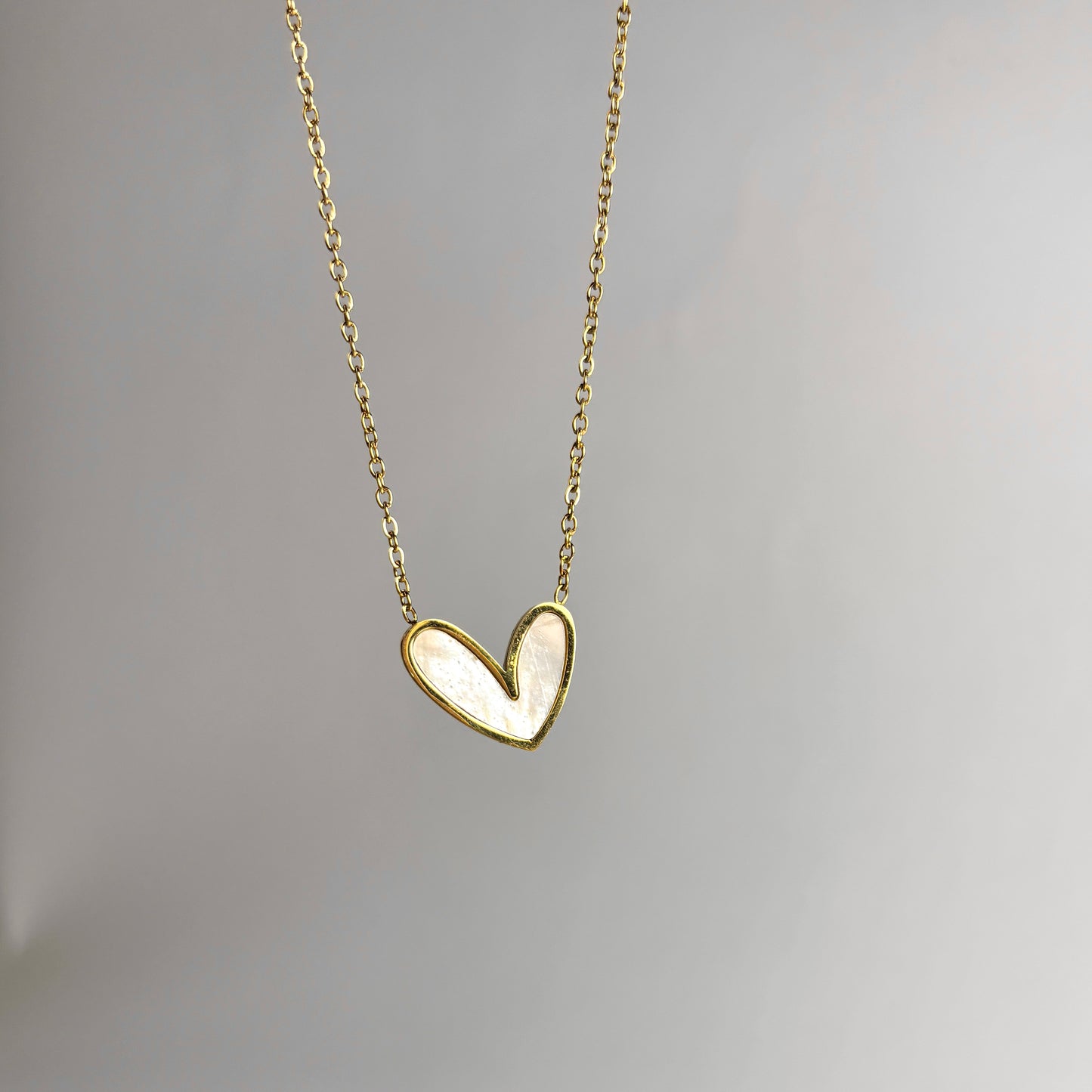 White Heart Necklace