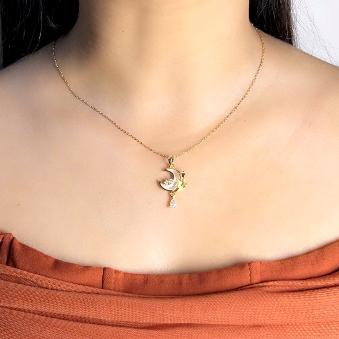 Moonlit Rose Necklace