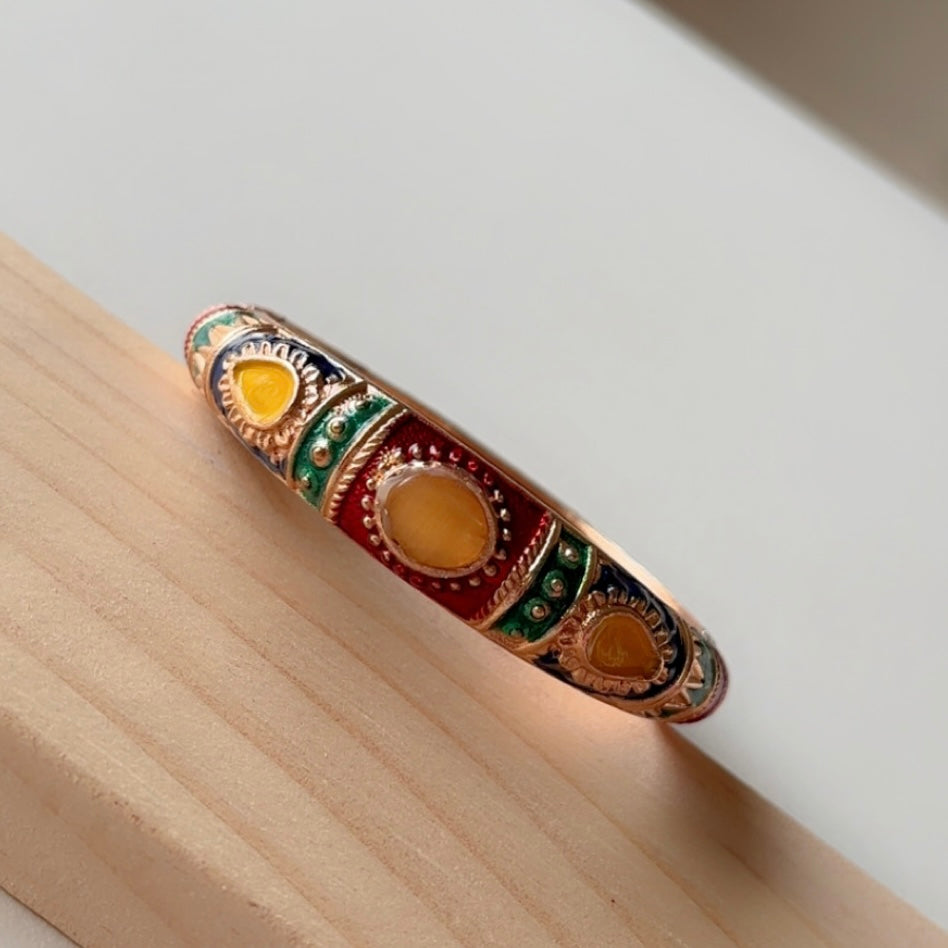 Retro enamel bangle(single)