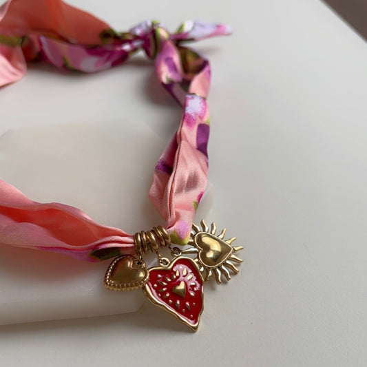 Satin-Bandana Charm Necklace