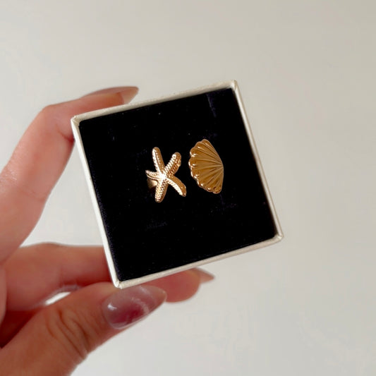 Shell Star Adjustable Ring