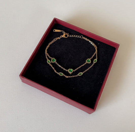 Green Embellished Bracelet