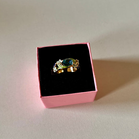 Dreamy Blue Adjustable Ring
