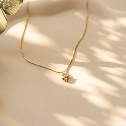Dainty Tulip Necklace