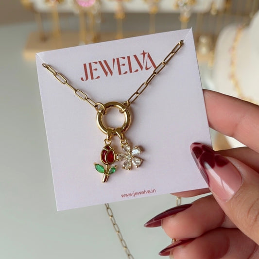Princess Red Tulip Necklace