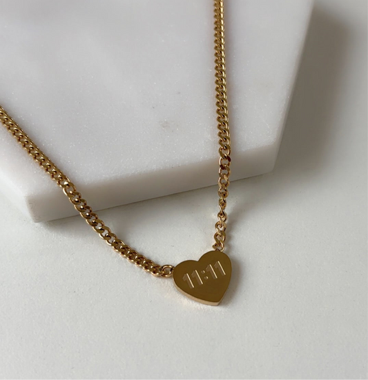 11:11 Heart Necklace