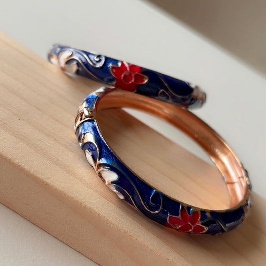 Royal blue bangles (set of 2) standard size slim-medium wrist