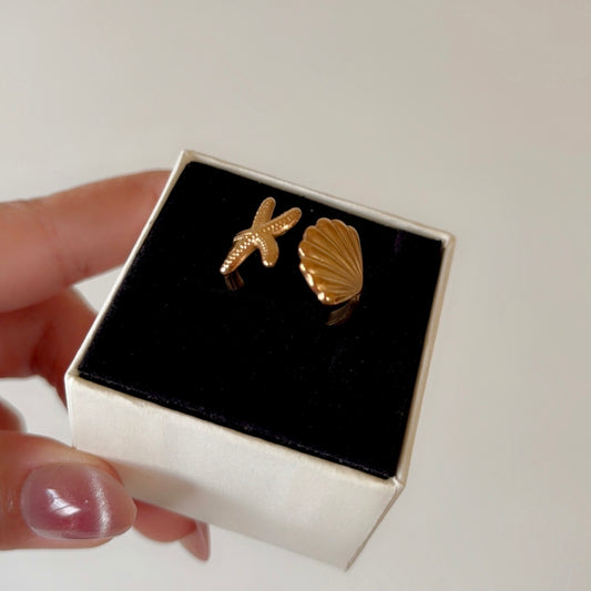 Shell Star Adjustable Ring