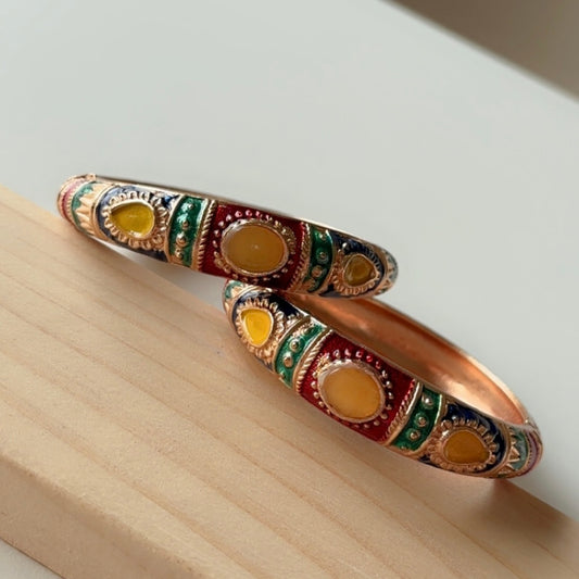 Retro enamel bangle(single)