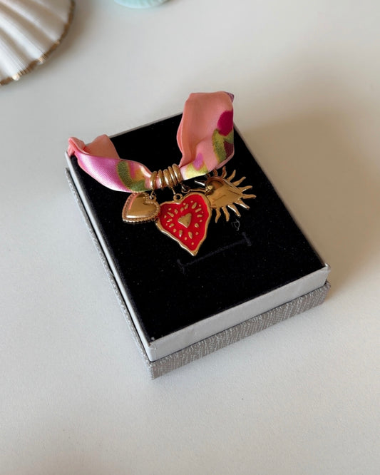 Satin-Bandana Charm Necklace