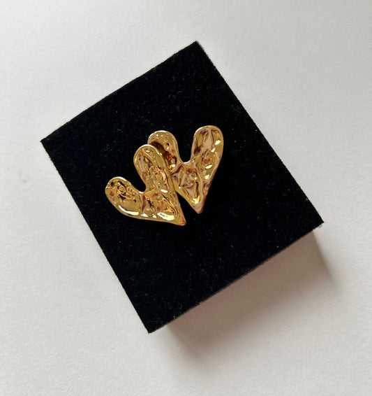 Crushed Heart Earrings