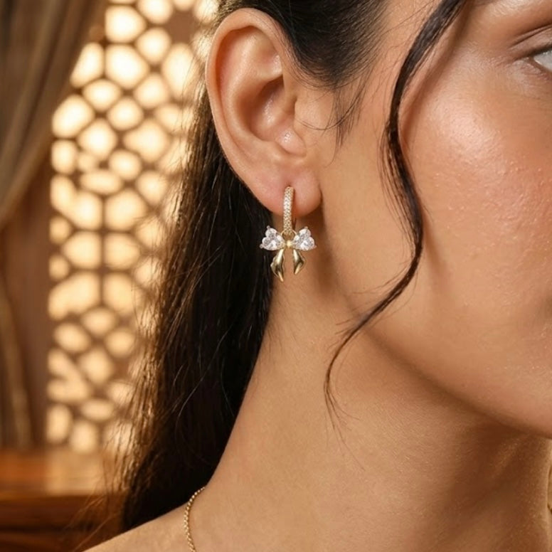 Sparkle Bow Danglers