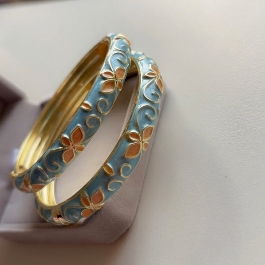 Teal Blue Bangles (2)