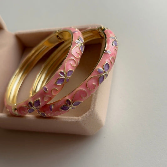 Pink Bangle Set (thin-medium wrist)