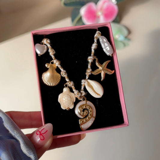 White-Sand Charm Necklace