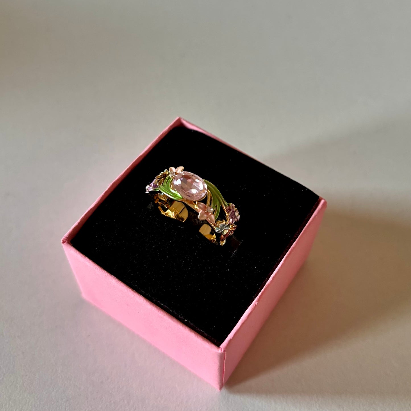 Blush Stone Adjustable Ring