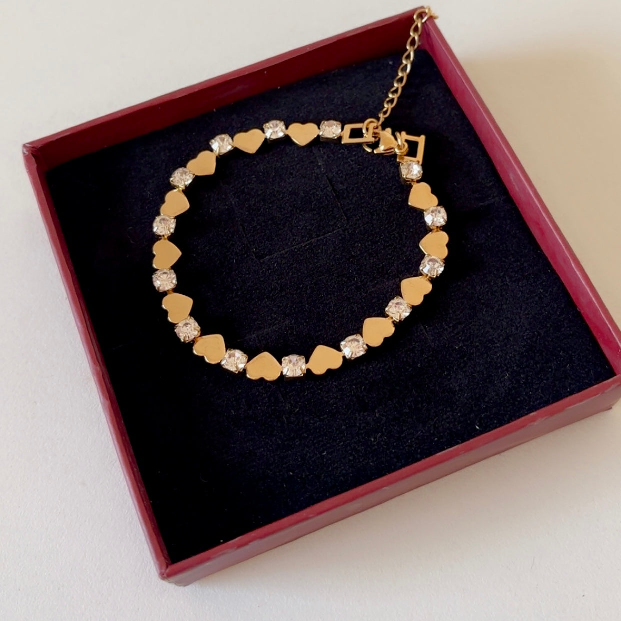 Hearts all over diamond bracelet