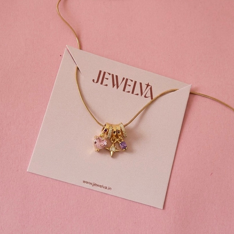 Golden Blush Sparkle Necklace