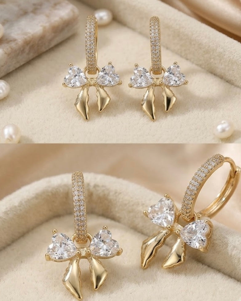 Sparkle Bow Danglers