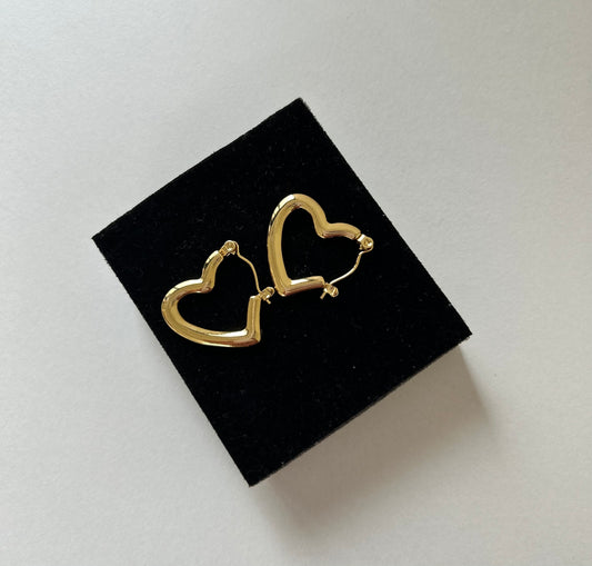 Heart Hoop Earrings