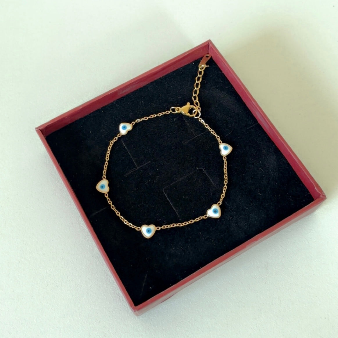 Evil Eye white hearty bracelet (hot-selling)