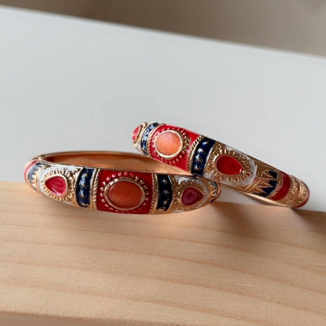 Vintage bangles (set of 2) slim-medium wrist – JEWELVA