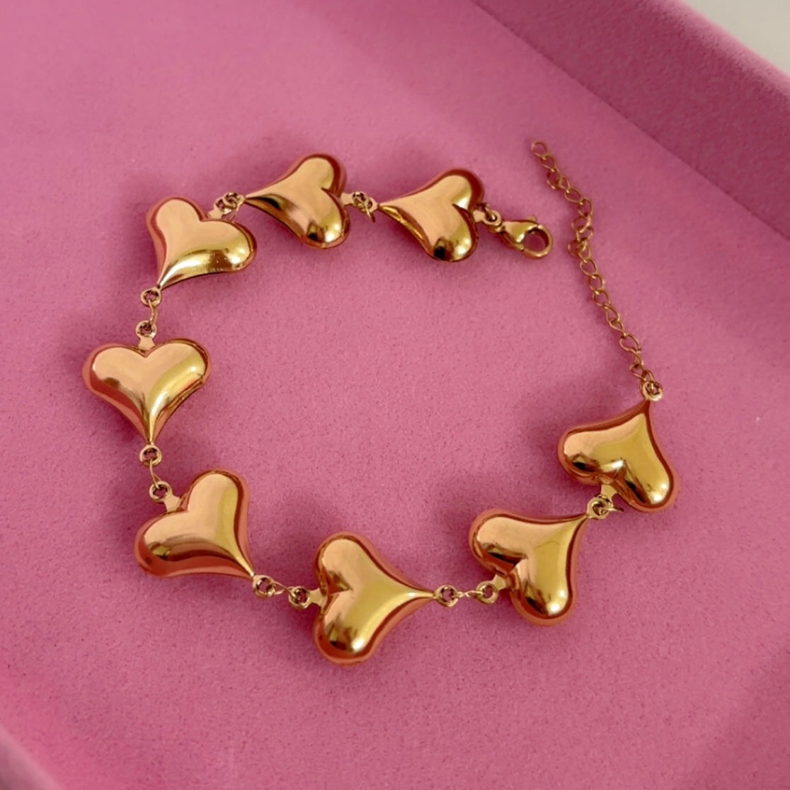 Chain of Hearts Bracelet
