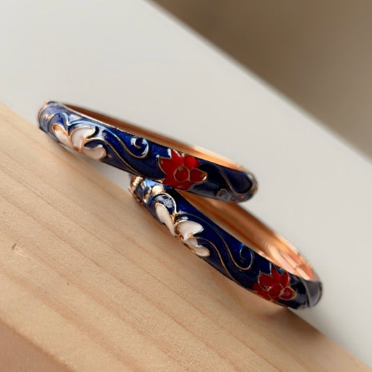 Royal blue bangles (set of 2) standard size slim-medium wrist