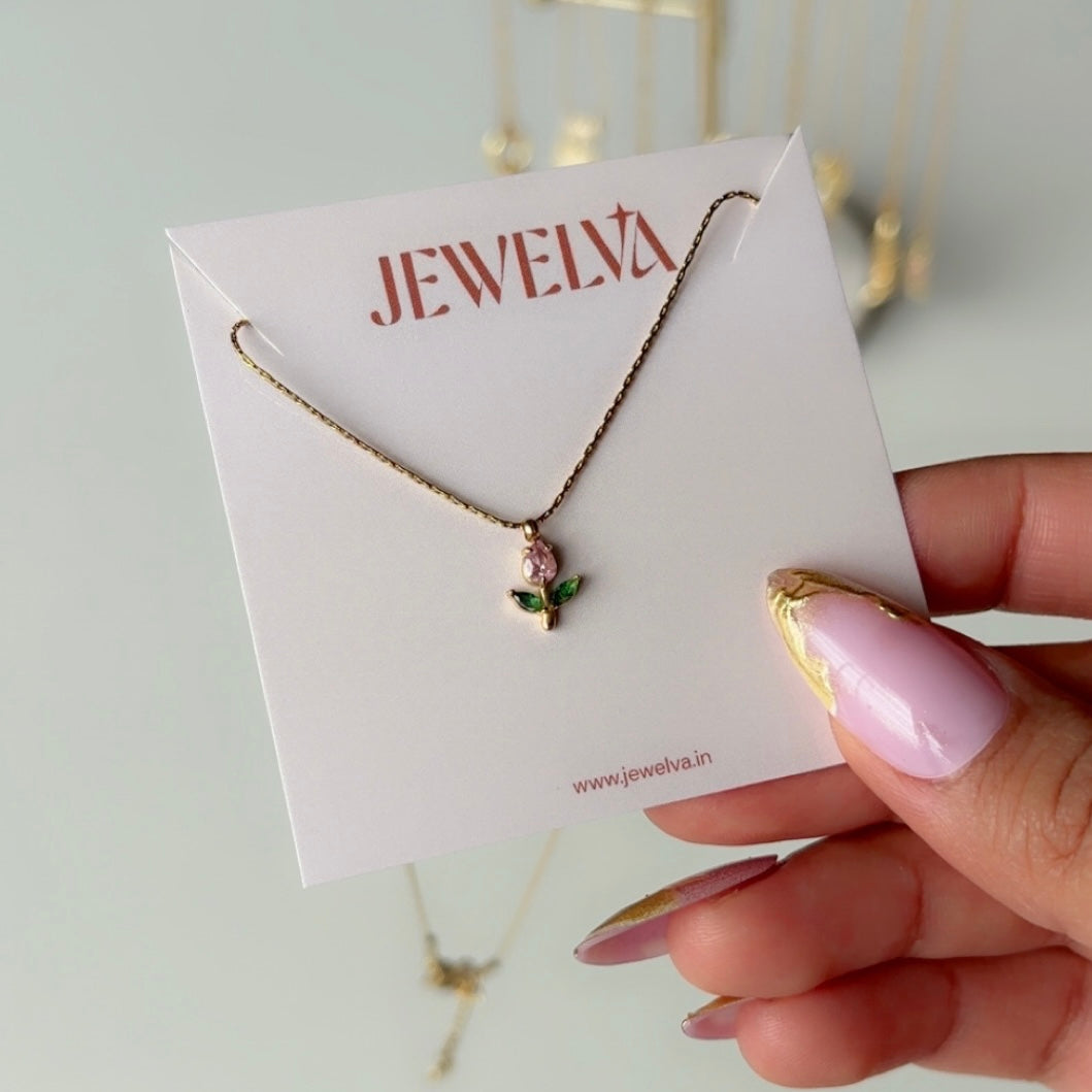 Dainty Tulip Necklace