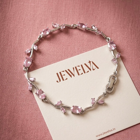 Silver Blush Tulip Bracelet