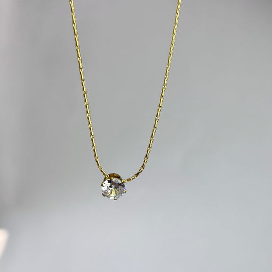 Single Diamond Necklace