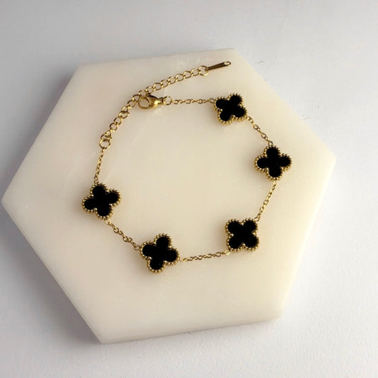 3in1 B/W Clover Bracelet